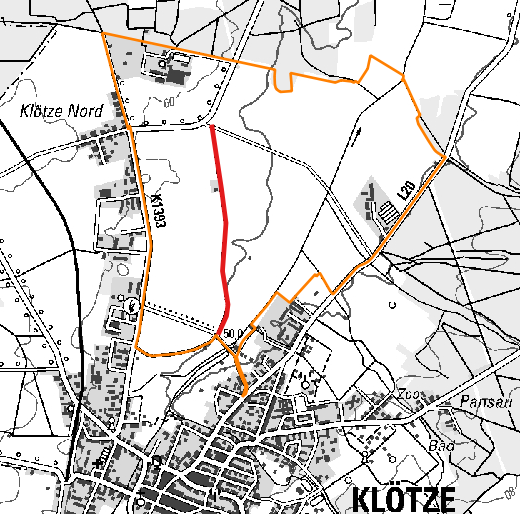 Ausschnitt aus Gebietskarte