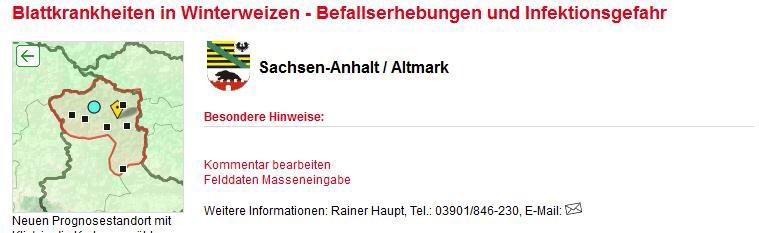 Kartenausschnitt der Altmark auf www.ISIP.de